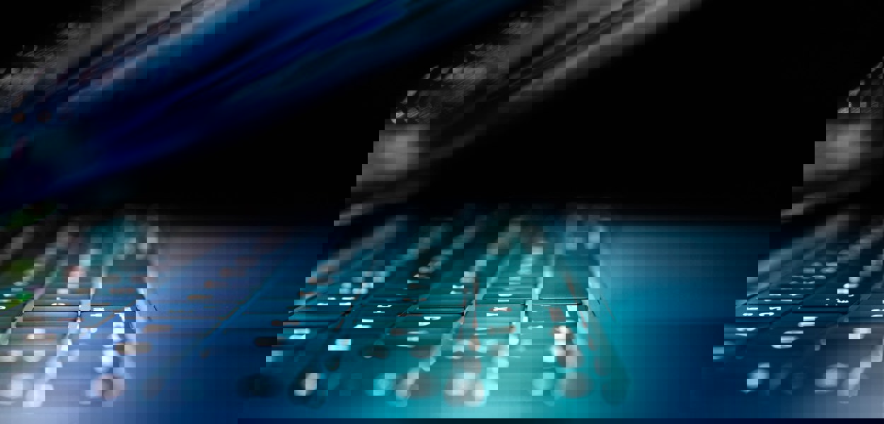 A computer keyboard