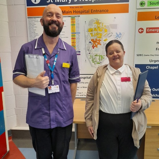 Clare With Steve Reynolds, LD Specialist Liaison Nurse
