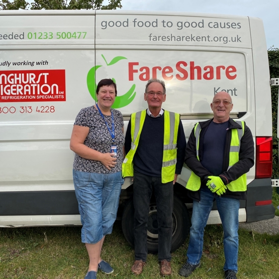 Pantry Gaynor From Kent Community Pantries With Delivery Drivers From Fareshare Vic And Jeff